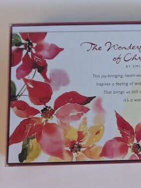 NWT 16 Poinsettias American Greetings Christmas Cards Sealed Box Holiday Cheer